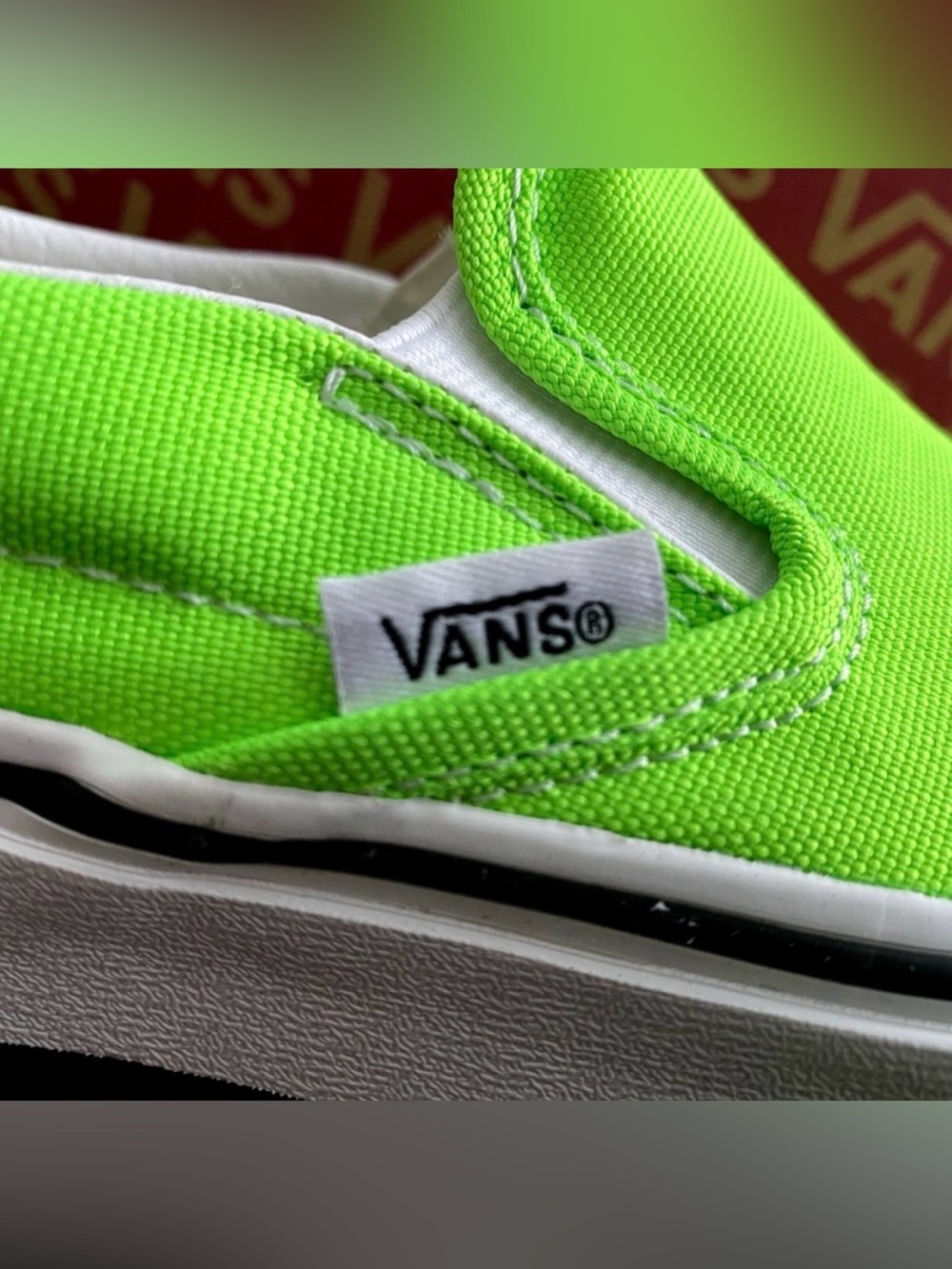 Vans Slip-On — Neon Lime Green - Picture 5 of 6